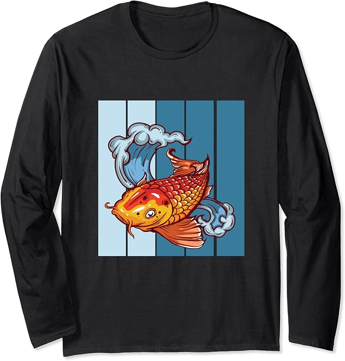 Koi Fish Graphic Design Japanese Koi Long Sleeve TShirt Amazon.co.uk